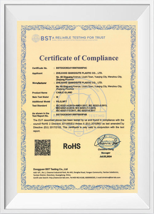 Cable Joint Certificate