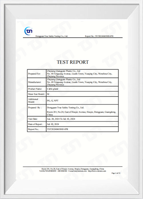 Quangut Cable Joint Certificate
