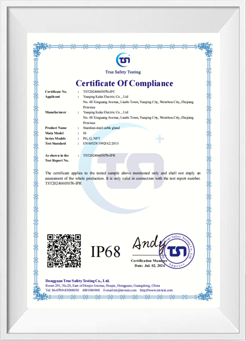 Stainless Steel Cable Connector Certificate